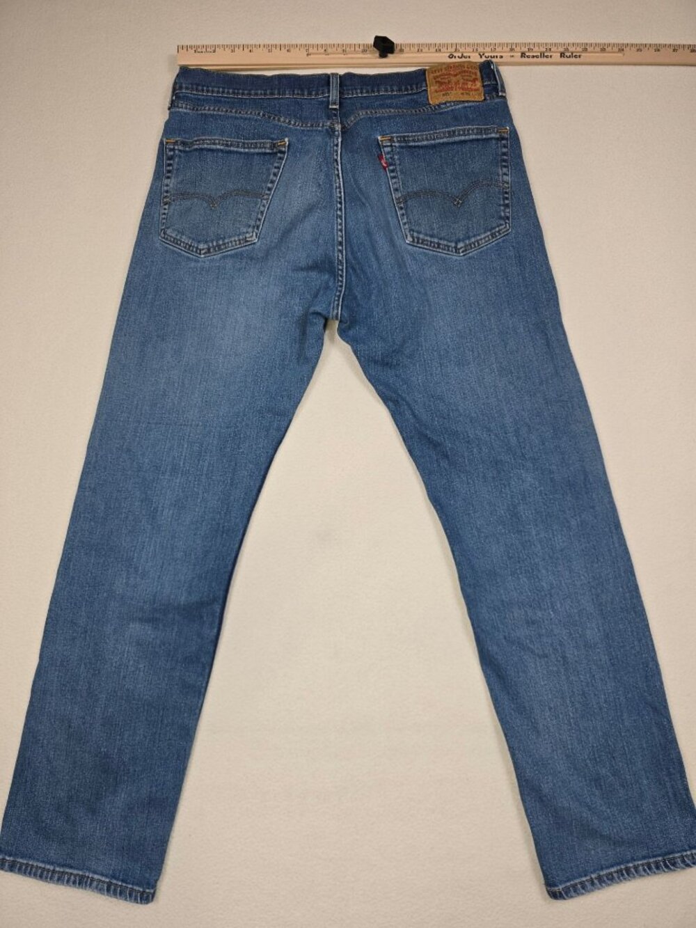 Levis 505 Mens Jeans W36 L32 Straight Fit Blue Denim - Picture 6 of 6